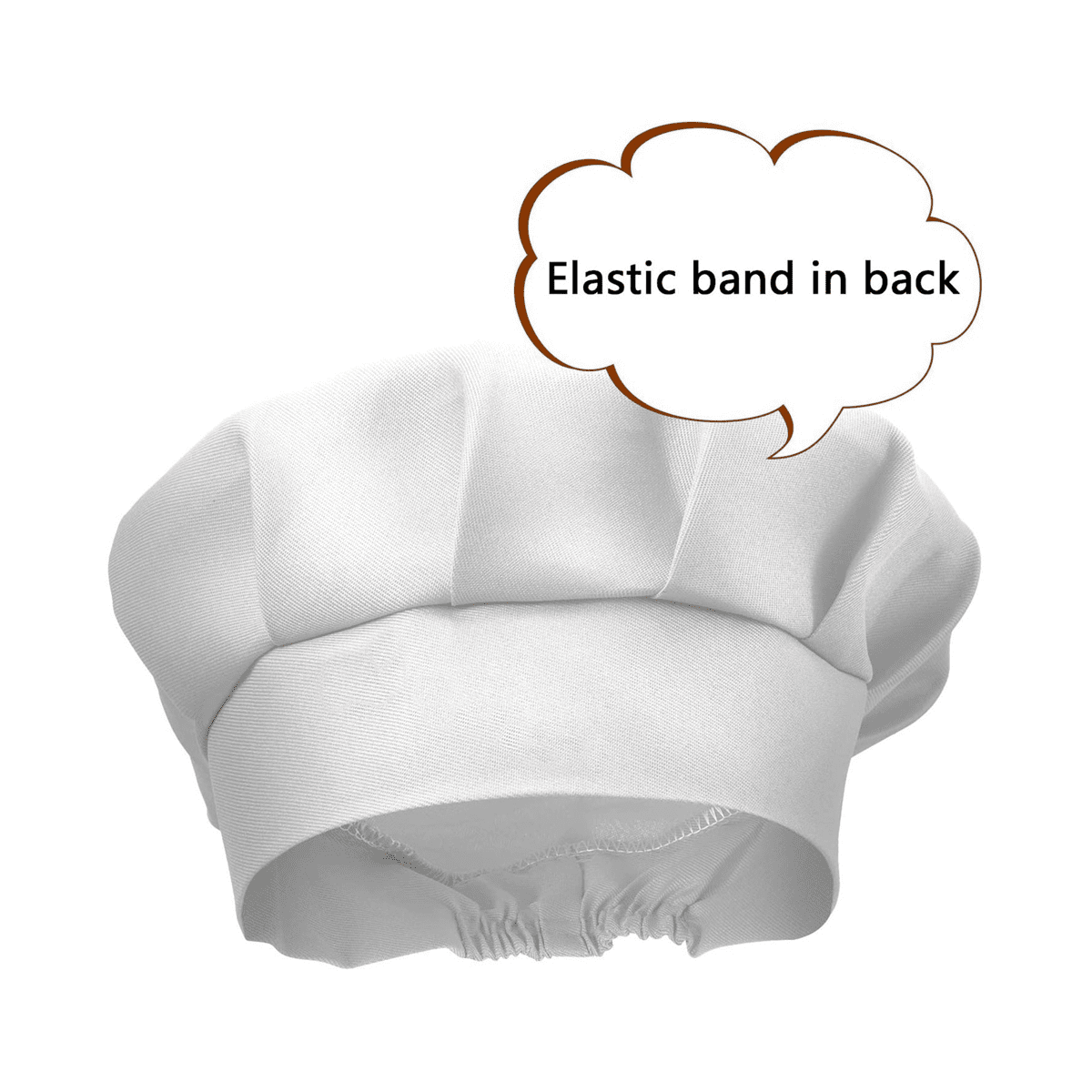 24-Piece Apron and Chef Hat Set, Adjustable Children's Apron with Pockets (White, Suitable for 2-6 S)