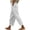 White #812, variant on Bovemsi Casual Pants for Women Women's Fashion Solid Color Cotton Linen Elastic Trousers Beach Line Beach Trousers with Pockets