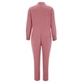 thumbnail image 4 of Trousers Pants for Women Fashion Solid Casual Loose Lapel Long Sleeve Button Up Jumpsuit with Pockets Womens Work Pants, 4 of 4