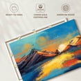 thumbnail image 6 of Elephant Stock Sunset Abstract Landscape Wall Art - Horizontal Canvas Wall Art - Living Room Wall Decor - Abstract Canvas - Gold And Turquoise Decor - 12" x 8", 6 of 8