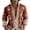 Red, variant on Men's Boho Floral Button Down Shirt Relaxed Long Sleeve Top Wedding Guest Outfit