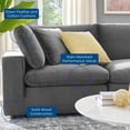 thumbnail image 2 of Modway Commix 5-Piece Down Filled Overstuffed Performance Velvet Sectional Sofa in Gray, 2 of 11