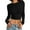 C-Black301, variant on Women Cropped Top Pullover Layering Clothes Fitness Crewneck Solid Color Long Sleeve Baselayer Crop T-Shirt Cozy Jumper Tops