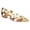 Gold, variant on Women Pointed Toe Flats, Transparent PVC Slip On Shoes with Colorful Polka Dots, Low Heels for Casual Wear Size 4 Gold