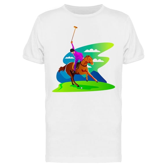 Polo Athlete Colorful Design T-Shirt Men -Image by Shutterstock, Male Medium