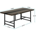 thumbnail image 6 of Tribesigns 6FT Conference Table, 70.9" W x 31.5" D Meeting Room Table, Large Rectangular Computer Desk for Office, Dark Grey, 6 of 7