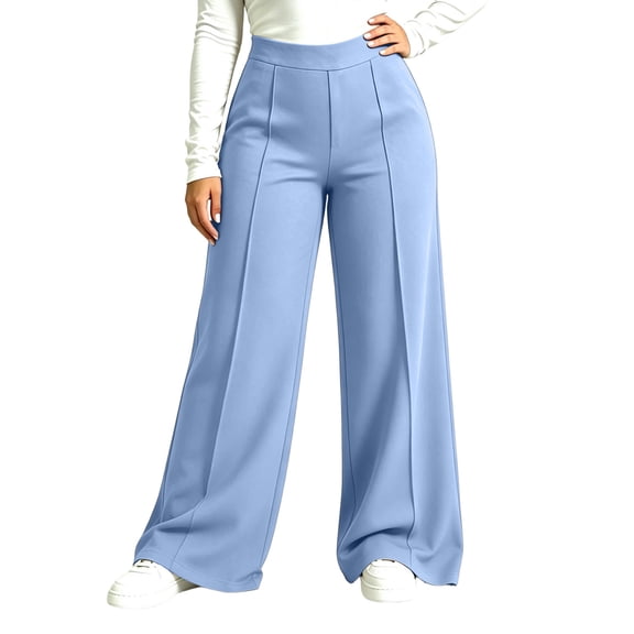 Sevevn Women's Plus Size Wide-Leg High-Stretch Loose Yoga Pants Athletic Lounge Pants Sizes 1X–5XL