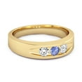 thumbnail image 2 of Culvert Ring 925 Sterling Silver Gold Vermeil 0.30 Ct Tanzanite Valentines Day Gifts Ring, 2 of 3