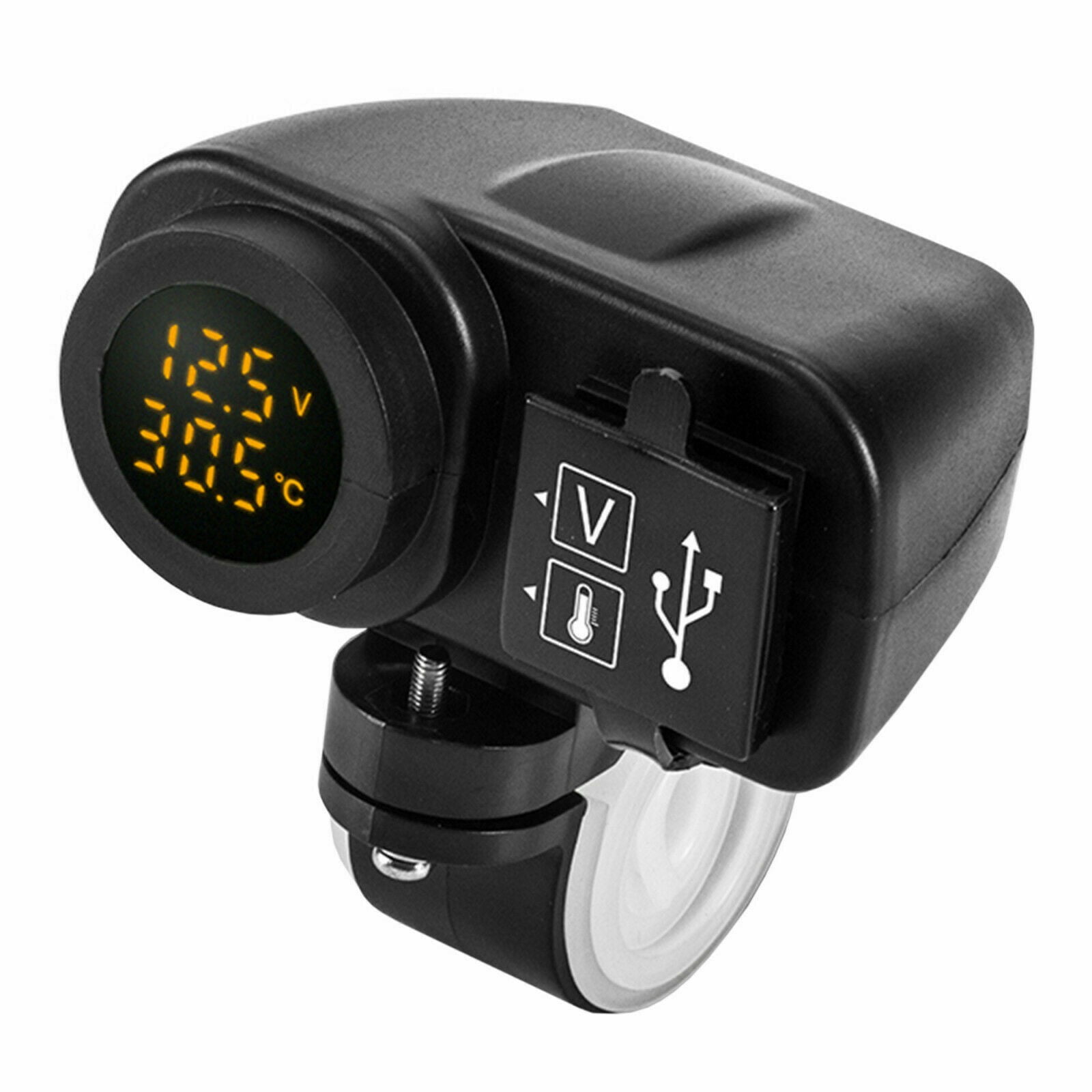 Total Æble genvinde 12V 3 in 1 4.2A USB Phone Charger LED Voltmeter Temperature Motorcycle Bike  Car - Walmart.com
