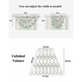 thumbnail image 5 of Green Grey Geometric Sheer Waterfall Valance Curtains for Window, Abstract Modern Twisted Lines Art Rod Pocket Sheer Topper Swag Curtains for Living Room, Kitchen 38.5"W x 47.2"L, 3 Panels, 5 of 7