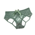 thumbnail image 2 of HUPOM Sexy Underwear For Women Women’S Underwear Briefs Low waist Drop Waist Solid Thong Green One Size, 2 of 4