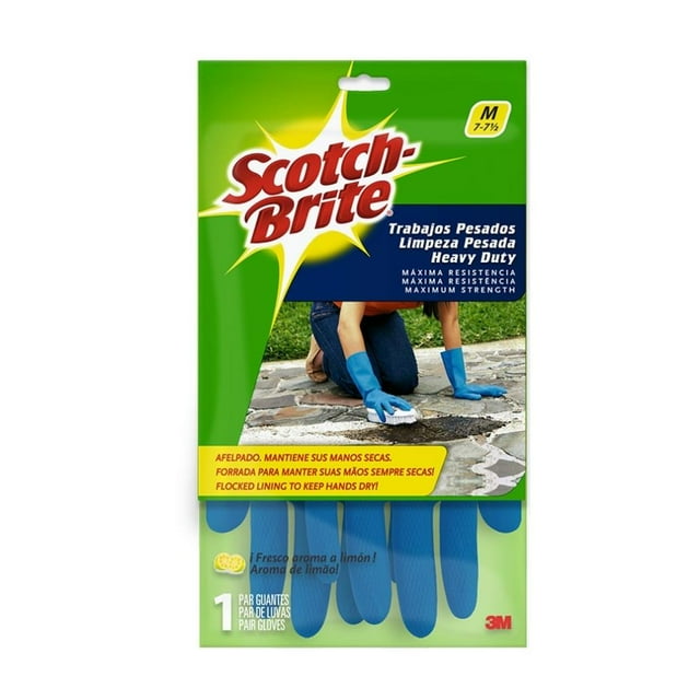 Guantes Afelpados 3M Scotch Brite para trabajo pesado medianos