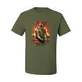 thumbnail image 2 of Wild Bobby, Undead Dark Knight, Pop Culture, Men Graphic Tees, Military Green, 4XL, 2 of 3