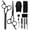 Black, variant on VIISHARE 11 PCS Hair Cutting Scissors Kit, Professional Stainless Steel Barber Hair Shears Set for Men Women, Home Salon