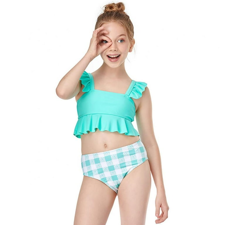  FOUTTUE Toddler Kids Girl's 3 Piece Swimsuits