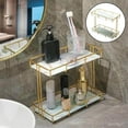 thumbnail image 2 of justharion Storage Rack Multi-layer Storage Box Perfume Jewellery Container Basket S Double Layer White, 2 of 8