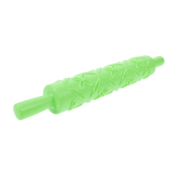 Worgeous Baking Tool Embossed Rolling Pin Sugar Paste Roller 36.50X5.00X5.00CM Green