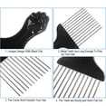 thumbnail image 3 of 6 Pack Metal African American Afro Hair Comb Hairdressing Styling Tool Hair Pick with Black Fist, 3 of 7