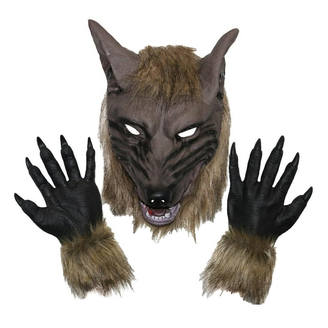 BELOVING Halloween Werewolf Costume Adults for Stage Performance Dress up Photo Props and Gloves