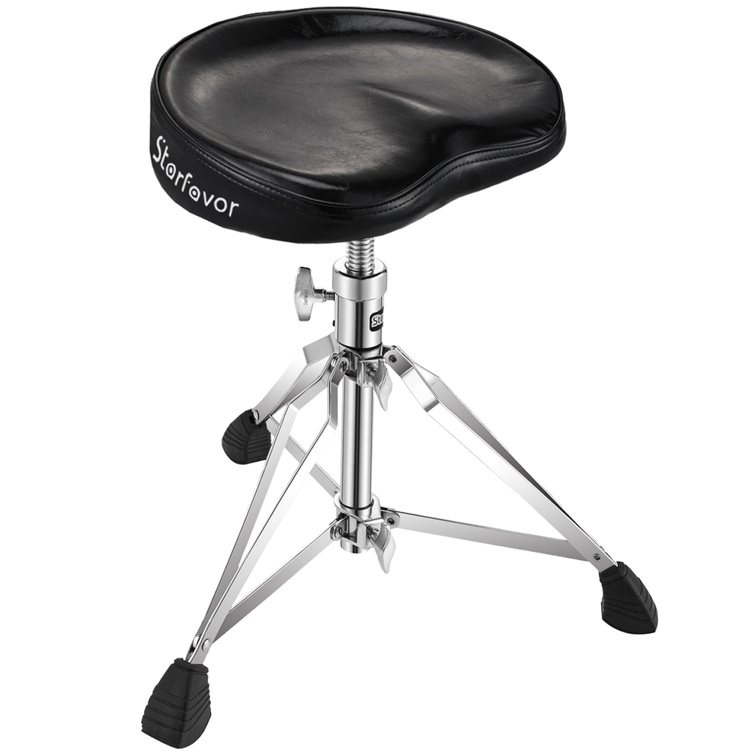 Starfavor Drum Throne Swivel Height Adjustable Padded Seat Drumming