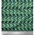 thumbnail image 1 of Soimoi Green Cotton Voile Fabric Leaves & Floral Ethnic Print Sewing Fabric Yard 42 Inch Wide, 1 of 3