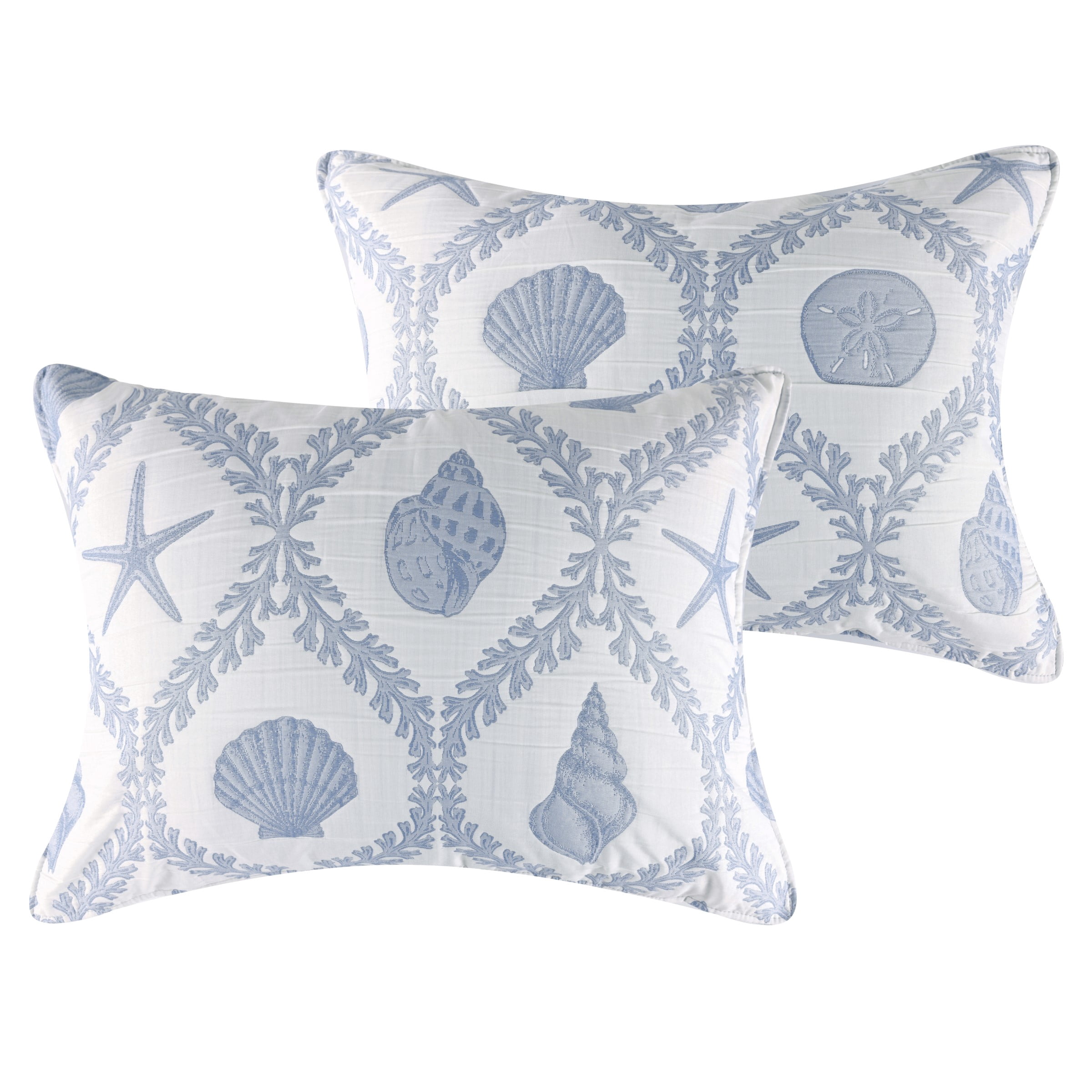 Greenland Home Fashions Laguna Woven Matelasse Pillow Sham, King 20" x 36", Adult