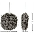 thumbnail image 5 of Guguelec 1/2/3 Pack Hand Towels for Bathroom Decorative Set, Chenille Hanging Hand Towel Ball Microfiber Plush Absorbent Soft Small Bath Towel with Loop for Kitchen Washstand or Powder Room, 5 of 8