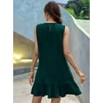 thumbnail image 4 of Fancyglim Women's Sleeveless Tank Dress Summer Crew Neck Casual Ruffle Hem Mini Dresses, 4 of 5