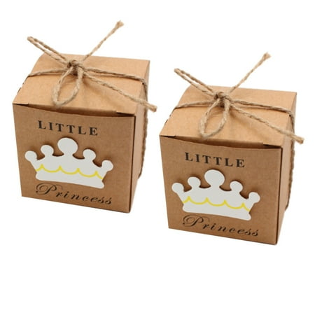 

50Pcs Little Princess Baby Shower Favor Boxes + 50Pcs Girl Decoration