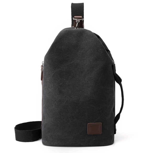 Bolso bandolera de lona - Mochila bandolera pequeña Mochila informal para el hombro para hombres y mujeres