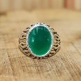 thumbnail image 2 of Emerald Men's Ring, Ottoman Unisex Ring, Handmade Men's Ring, Turkish Handmade Men's Ring, Men's Jewelry, Gift for Him, 925 Sterling Silver, 2 of 3