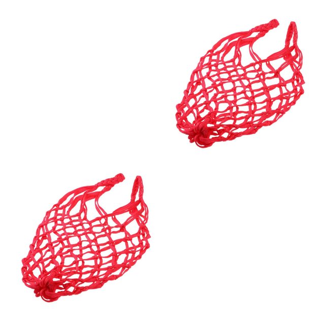 Advancent Bolsa de pelota de malla Balón de baloncesto Llevar bolsa de red de almacenamiento de malla Titular rojo Rojo 2piezas