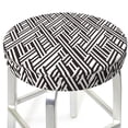 thumbnail image 3 of Fotbe Black White Stripes Stool Covers Round,Waterproof Round Bar Stool Covers Bar Chair Covers Washable Stool Cushion Slipcover for 12-14 Inch Chair-13 inch, 3 of 7