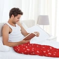 thumbnail image 5 of Gukieu Christmas Print Men's Home Trousers, Elastic Drawstring Home Pajamas Clothing Suitable for Adult Men-Medium, 5 of 6