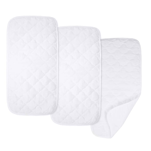 Forro Acolchado de Microfibra American Baby Company Blanco Impermeable 11.5 x 23 Pulgadas para Bebé