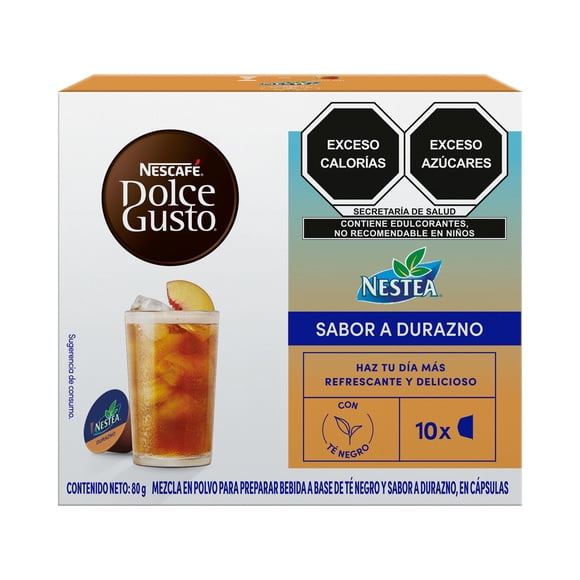 Nescafé Dolce Gusto Polvo en Cápsulas Sabor Nestea Durazno Caja con 10 Cápsulas de 80gr c/u
