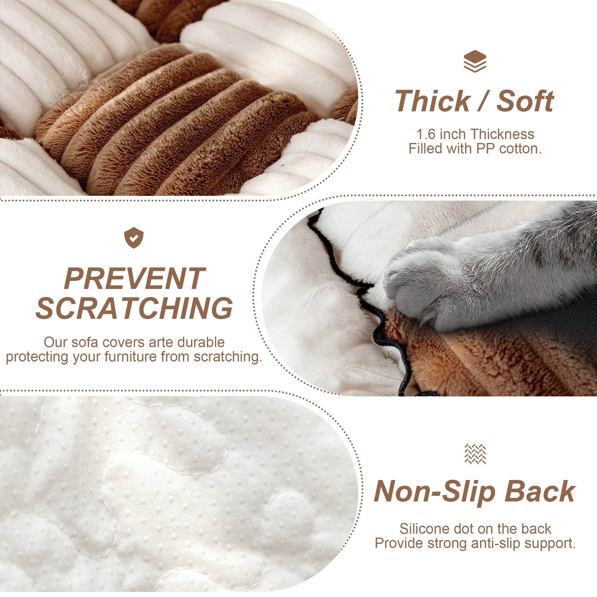 Sanmadrola Couch Cover Sofa Cover Slipcover Furniture Protector for Dog Cat Pet Non Slip Cushion Couch Sofa Covers