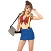 Leg Avenue Women's 4 Piece Lumber Jackie Costume, Red/Blue, Medium/Large