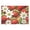 Red, variant on Strawberry with Flowers 4 PCs Placemats Set Linen Non-Slip Table Mat Rectangular Washable for Dining Kitchen Party 12"x18"
