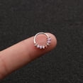 thumbnail image 5 of Jiaroswwei 1Pc Women Multicolor Cubic Zirconia Hoop Nose Ring Huggie Earring Helix Jewelry, 5 of 8