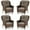 Gray, variant on Bellefurn Patio Furniture Chairs Outdoor Wicker Chairs of 4,High Back Rattan Wicker Chairs with Comfy Cushions for Deck Porch Balcony Backyard Garden