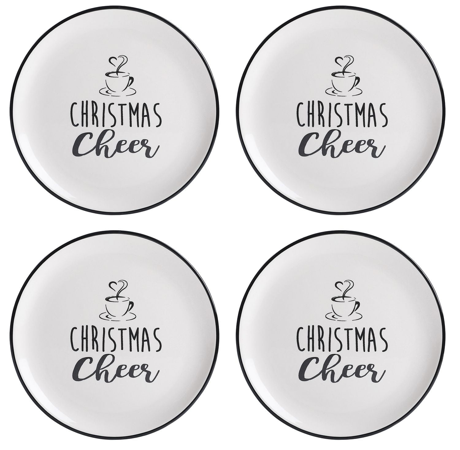 Holiday Time Assiette pour hors-d'oeuvre de 17.8 cm, Ensemble de 4