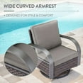 thumbnail image 2 of PARKWELL 5 Pieces 4-Seat Outdoor Conversation Set with 30" Fire Pit Table and Deep Seat Swivel Gliders,Brown Wicker and Gray Cushions, 2 of 12