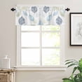 thumbnail image 3 of Sage Green Blue Leaves Valances for Windows Farmhouse Kitchen Curtains Valances Rod Pocket Valance Curtains for Kitchen Windows Retro Rustic Botanical Window Valances for Bathroom Bedroom 54"x18", 3 of 6