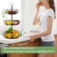 thumbnail image 2 of Auledio 3 LayerCountertop Fruit Vegetables Basket Holder Portable Fruit Bowl in home-Bronze, 2 of 7