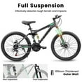 thumbnail image 7 of Raistyw 24 inch Mountain Bike for Men, Women, Full Suspension Shimano 21-Speed with Disc Brake Bike, Urban Cycling Commuter Bike ,Green and Black, 7 of 7