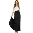 thumbnail image 4 of Made by Johnny Women's Solid Maxi Skirt with Elastic Waist Band S BLACK, 4 of 6