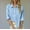 01 Blue, variant on Hicidod Kids Girls Cotton Linen Shirts Long Sleeve Summer Tops Button Down Solid Causal Trendy Gauze Blouses with Pockets