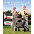 thumbnail image 2 of KFFKFF Déambulateur à Roulettes avec Siège pour Aînés, Déambulateur à Roulettes Pliable, Aide à la Mobilité et à la Marche Légère en Aluminium avec Roues Pleines en PU, Poignée Ajustable, Sac de Rangement - Supporte 300 Lb, 2 of 9