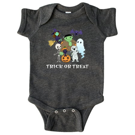 

Inktastic Halloween Trick-or-Treat Cute Group of Monsters Gift Baby Boy or Baby Girl Bodysuit